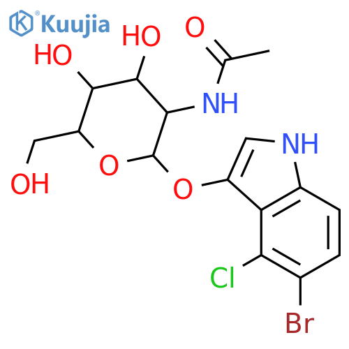 5-Bromo-4-chloro-3-indoxyl-2-acetamido-2-deoxy-β-D-glucopyranoside structure