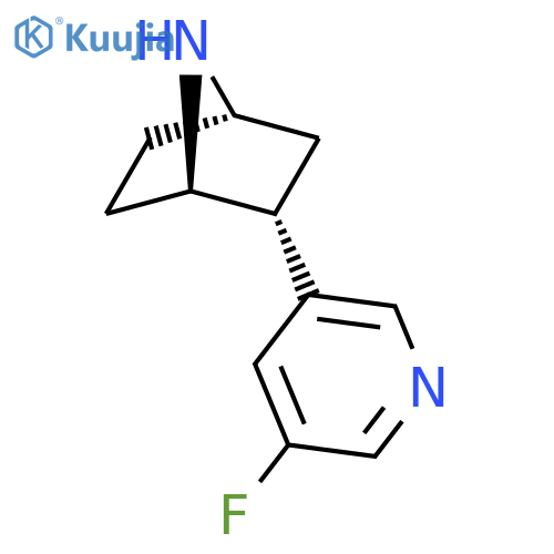 7-Azabicyclo[2.2.1]heptane, 2-(5-fluoro-3-pyridinyl)-, (1R,2R,4S)-rel- structure