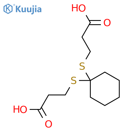 3-({1-(2-Carboxyethyl)sulfanylcyclohexyl}sulfanyl)propanoic acid structure