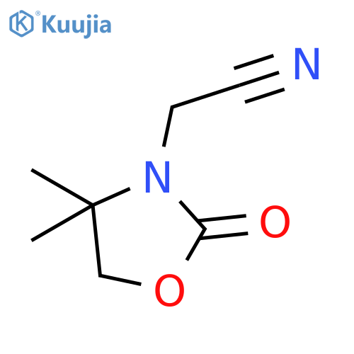 3-Oxazolidineacetonitrile,4,4-dimethyl-2-oxo-(9CI) structure