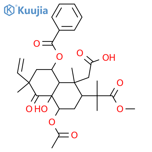 7,8,11-Trihydroxy-14-oxo-2,3-seco-15-isopimarene-2,3-dioic acid; (7α,8β,11α)-form, 11-Benzoyl, 7-Ac, 3-Me ester structure