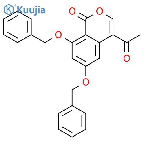 1H-2-Benzopyran-1-one, 4-acetyl-6,8-bis(phenylmethoxy)- structure