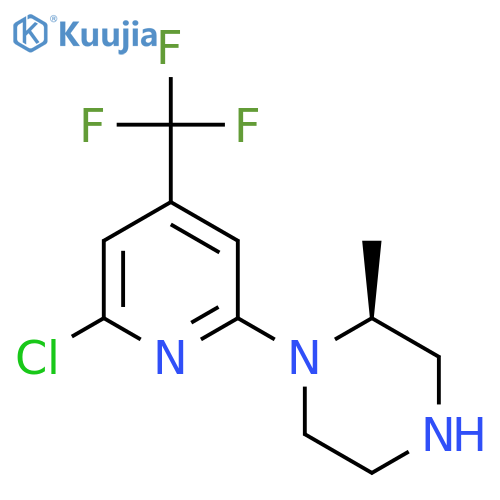 Piperazine, 1-[6-chloro-4-(trifluoromethyl)-2-pyridinyl]-2-methyl-, (2S)- structure