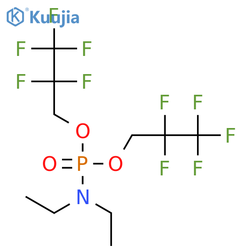 Phosphoramidic acid, diethyl-, bis(2,2,3,3,3-pentafluoropropyl) ester structure