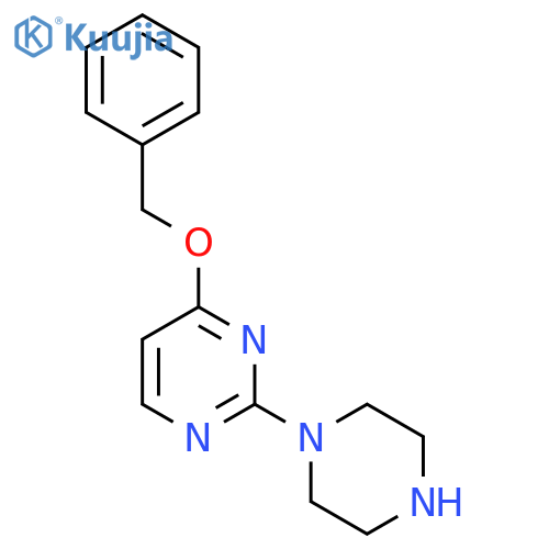 Pyrimidine, 4-(phenylmethoxy)-2-(1-piperazinyl)- structure