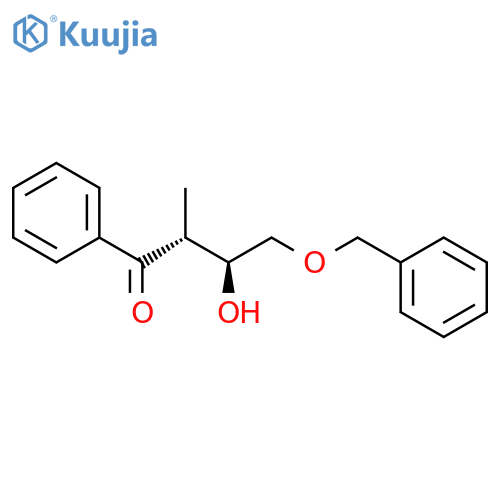 1-Butanone, 3-hydroxy-2-methyl-1-phenyl-4-(phenylmethoxy)-, (2R,3S)- structure
