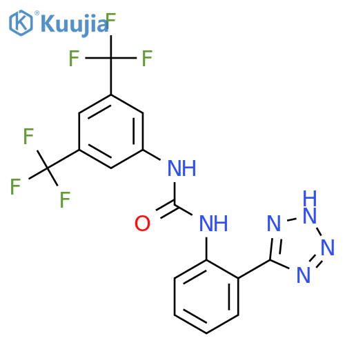 Urea, N-[3,5-bis(trifluoromethyl)phenyl]-N'-[2-(1H-tetrazol-5-yl)phenyl]- structure
