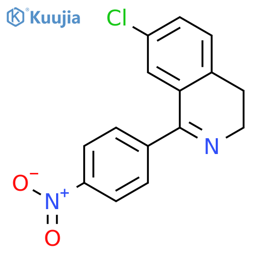 Isoquinoline, 7-chloro-3,4-dihydro-1-(4-nitrophenyl)- structure