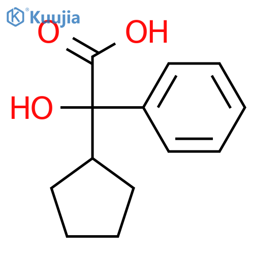 2-cyclopentyl-2-hydroxy-2-phenylacetic acid structure