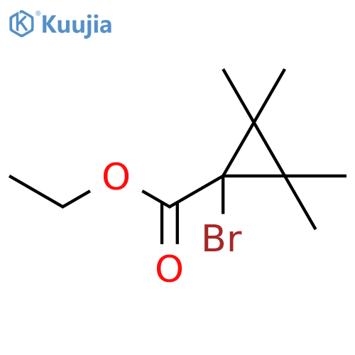 Cyclopropanecarboxylic acid, 1-bromo-2,2,3,3-tetramethyl-, ethyl ester structure