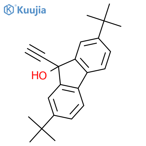 9H-Fluoren-9-ol, 2,7-bis(1,1-dimethylethyl)-9-ethynyl- structure