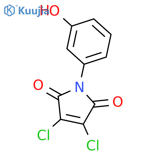 1H-Pyrrole-2,5-dione, 3,4-dichloro-1-(3-hydroxyphenyl)- structure
