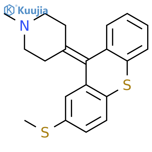 Piperidine, 1-methyl-4-(2-(methylthio)-9H-thioxanthen-9-ylidene)- structure