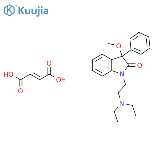 1,3-Dihydro-1-(2-(diethylamino)ethyl)-3-methoxy-3-phenyl-2H-indol-2-one maleate hemihydrate structure