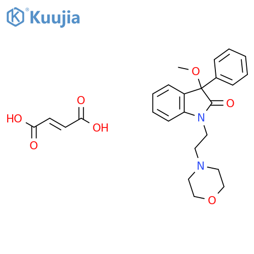 1,3-Dihydro-3-methoxy-1-(2-(4-morpholinyl)ethyl)-3-phenyl-2H-indol-2-one maleate hemihydrate structure