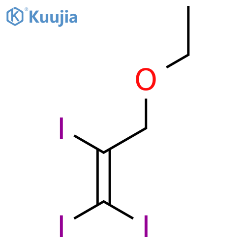 1-Propene, 3-ethoxy-1,1,2-triiodo- structure