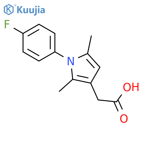 2-(1-(4-fluorophenyl)-2,5-dimethyl-1H-pyrrol-3-yl)acetic acid structure
