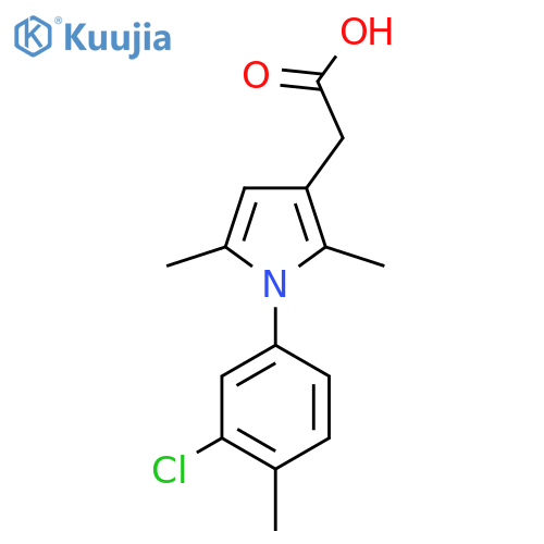 1H-Pyrrole-3-acetic acid, 1-(3-chloro-4-methylphenyl)-2,5-dimethyl- structure