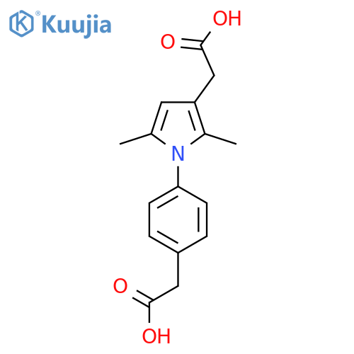 1H-Pyrrole-3-acetic acid, 1-(4-(carboxymethyl)phenyl)-2,5-dimethyl- structure