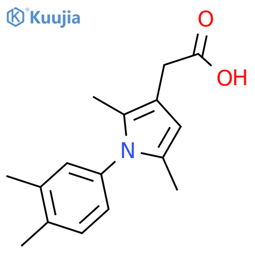 1H-Pyrrole-3-aceticacid, 1-(3,4-dimethylphenyl)-2,5-dimethyl- structure
