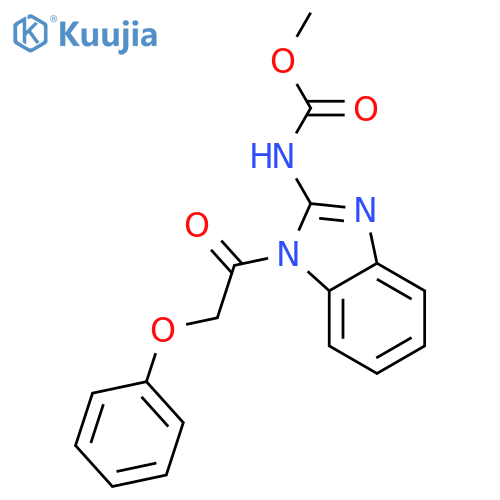 Carbamic acid,[1-(phenoxyacetyl)-1H-benzimidazol-2-yl]-, methyl ester (9CI) structure