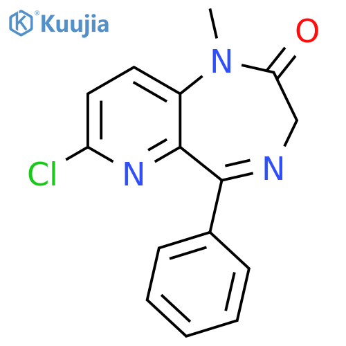 2H-Pyrido[3,2-e]-1,4-diazepin-2-one, 7-chloro-1,3-dihydro-1-methyl-5-phenyl- structure