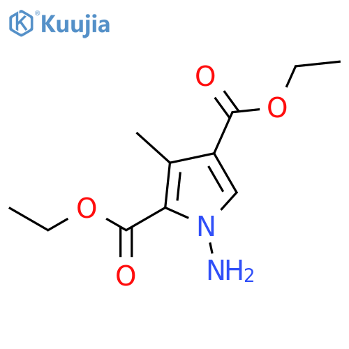 Diethyl 1-amino-3-methyl-1H-pyrrole-2,4-dicarboxylate structure
