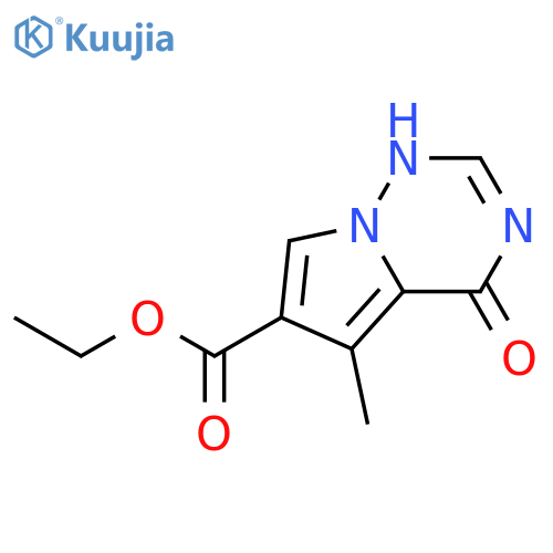 ethyl 5-methyl-4-oxo-1,4-dihydropyrrolo[2,1-f][1,2,4]triazine-6-carboxylate structure