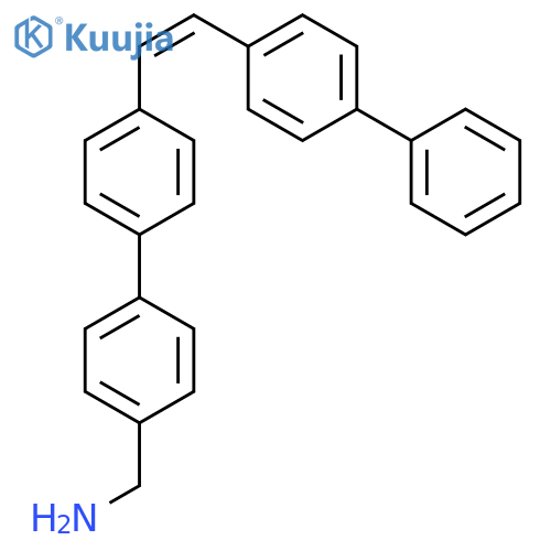 [1,1'-Biphenyl]-4-methanamine, 4'-[(1Z)-2-[1,1'-biphenyl]-4-ylethenyl]- structure
