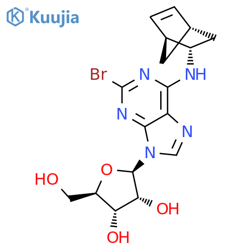 Adenosine, N-(1S,2S,4S)-bicyclo[2.2.1]hept-5-en-2-yl-2-bromo- structure