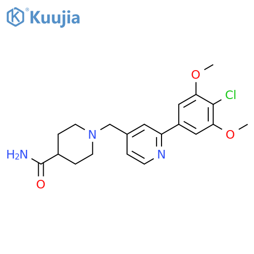 4-Piperidinecarboxamide, 1-[[2-(4-chloro-3,5-dimethoxyphenyl)-4-pyridinyl]methyl]- structure