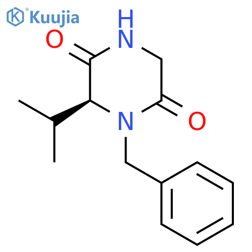 2,5-Piperazinedione, 6-(1-methylethyl)-1-(phenylmethyl)-, (6S)- structure
