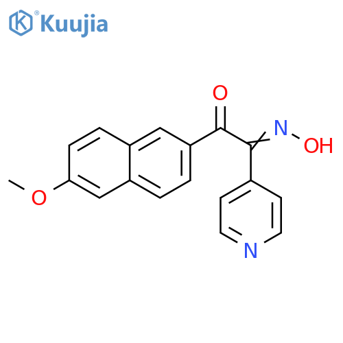 1,2-Ethanedione, 1-(6-methoxy-2-naphthalenyl)-2-(4-pyridinyl)-, 2-oxime structure
