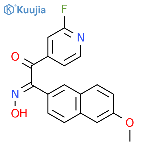 Ethanedione, (2-fluoro-4-pyridinyl)(6-methoxy-2-naphthalenyl)-, 1-oxime structure