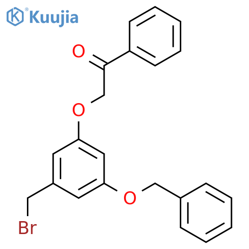 Ethanone, 2-[3-(bromomethyl)-5-(phenylmethoxy)phenoxy]-1-phenyl- structure