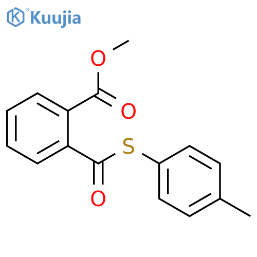 Benzoic acid,2-[[(4-methylphenyl)thio]carbonyl]-, methyl ester structure