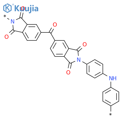Poly[(1,3-dihydro-1,3-dioxo-2H-isoindole-2,5-diyl)carbonyl(1,3-dihydro-1,3-dioxo-2H-isoindole-5,2-diyl)-1,4-phenyleneimino-1,4-phenylene] structure
