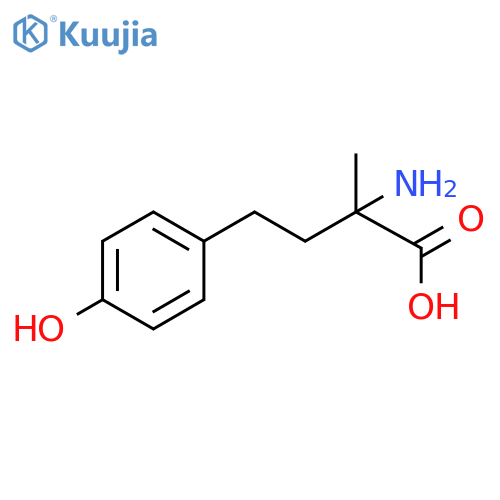 2-amino-4-(4-hydroxyphenyl)-2-methylbutanoic acid structure