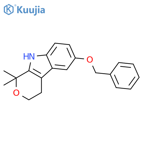 Pyrano[3,4-b]indole, 1,3,4,9-tetrahydro-1,1-dimethyl-6-(phenylmethoxy)- structure