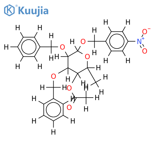 2, 3-Dibenzyl, 4-Ac, 1-(4-nitrobenzoyl)-beta-Pyranose-L-Fucose structure
