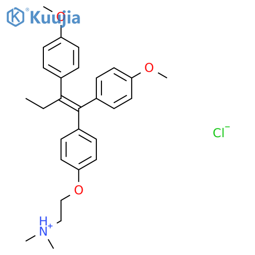 Ethylamine, 2-(p-(1,2-bis(p-methoxyphenyl)-1-butenyl)phenoxy)-N,N-dimethyl-, hydrochloride structure
