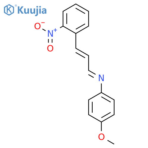 Benzenamine, 4-methoxy-N-[3-(2-nitrophenyl)-2-propenylidene]- structure