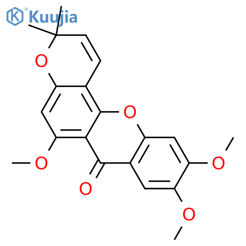 6,9,10-Trihydroxy-3,3-dimethyl-3H,7H-pyrano[2,3-c]xanthen-7-one; Tri-Me ether structure