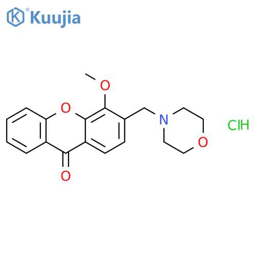 Xanthen-9-one, 4-methoxy-3-morpholinomethyl-, hydrochloride structure