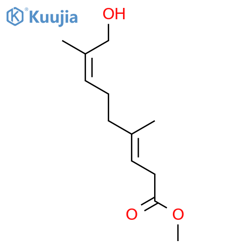 3,7-Nonadienoic acid, 9-hydroxy-4,8-dimethyl-, methyl ester, (7E)- structure