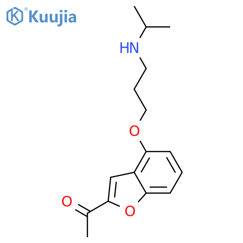 Ethanone, 1-[4-[3-[(1-methylethyl)amino]propoxy]-2-benzofuranyl]- structure
