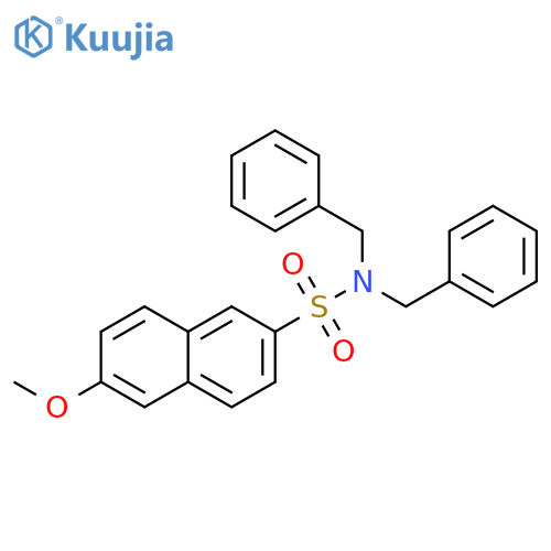 N,N-dibenzyl-6-methoxynaphthalene-2-sulfonamide structure