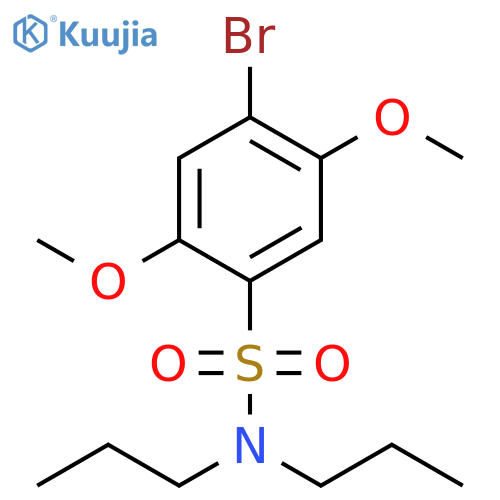 4-bromo-2,5-dimethoxy-N,N-dipropylbenzene-1-sulfonamide structure