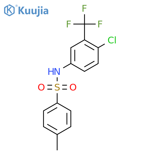 N-(4-chloro-3-(trifluoromethyl)phenyl)-4-methylbenzenesulfonamide structure