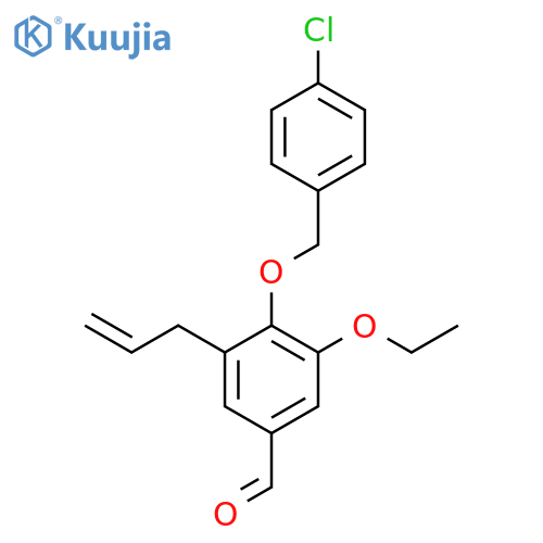 3-allyl-4-[(4-chlorobenzyl)oxy]-5-ethoxybenzaldehyde structure